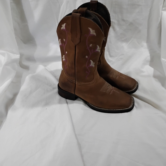 Caballo Dorado Women's Brown Embroidered Cowboy Boots - Picture 3 of 12